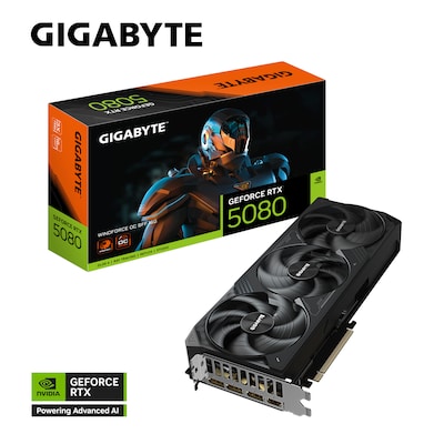 GIGABYTE GeForce RTX 5080 WINDFORCE OC SFF 16G Grafikkarte HDMI/DP