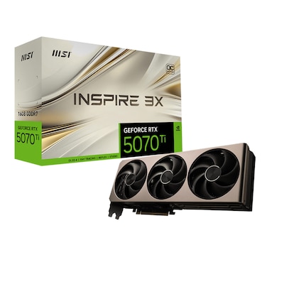 MSI GeForce RTX 5070 Ti 16G Inspire 3X OC 16GB GDDR7 1x HDMI, 3x DP