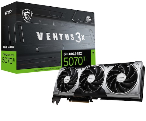 MSI GeForce RTX 5070 Ti 16G VENTUS 3X OC - 16GB GDDR7, HDMI, 3x DP