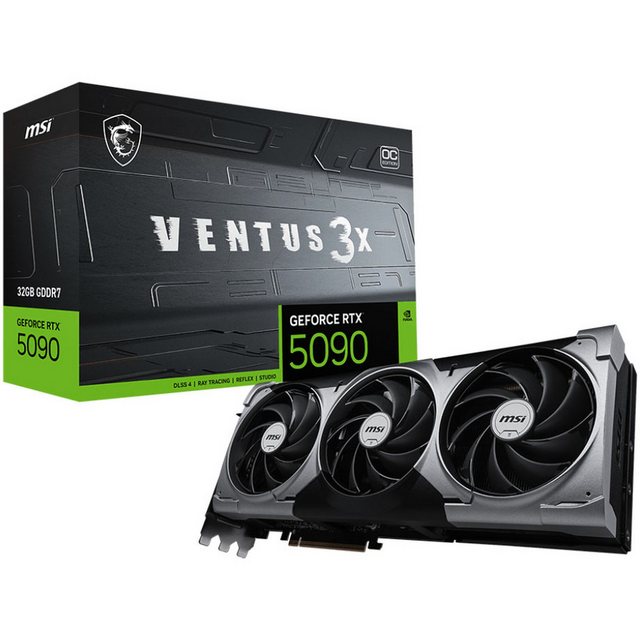 MSI MSI GeForce RTX 5090 32G Ventus 3X OC Grafikkarte (32 GB, GDDR7, MSI Ventus 3x OC)